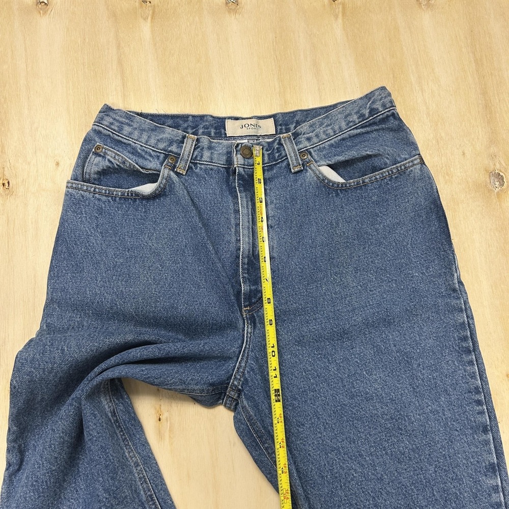 Jones Sport Straight Jeans Womens 12 Medium Wash Blue High Rise Regular Denim - Picture 7 of 12